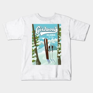 Girdwood Alaska to ski Kids T-Shirt